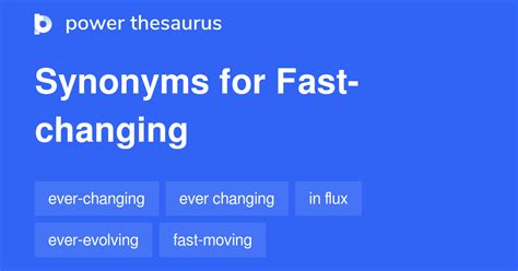 word for quickly changing.